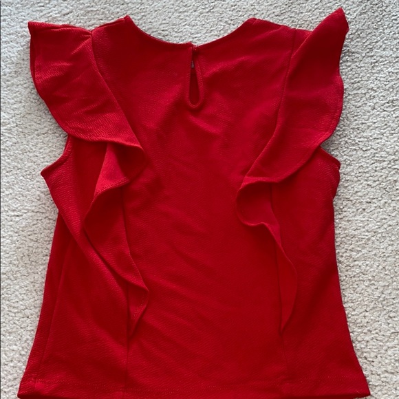 Soprano Red Ruffle Top Size S - Picture 2 of 4